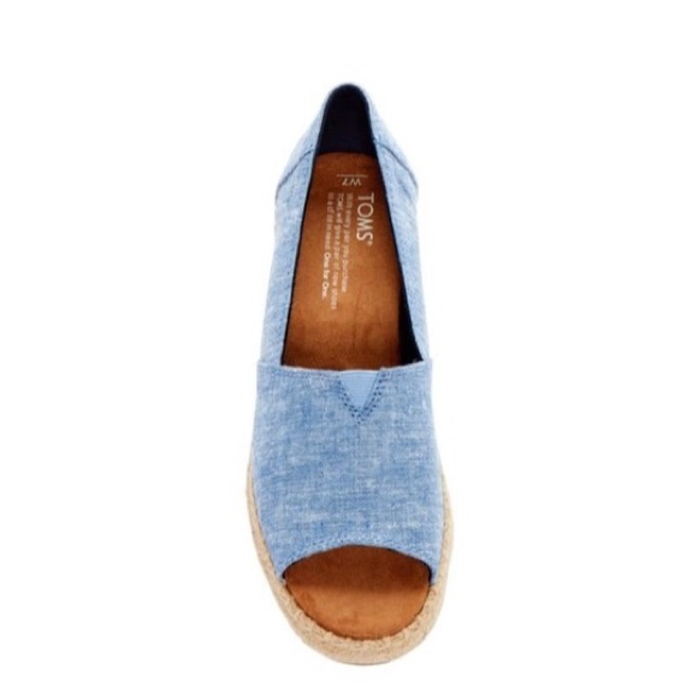 {TOMS} NWOB Alpargata Open Toe Platform Espadrille